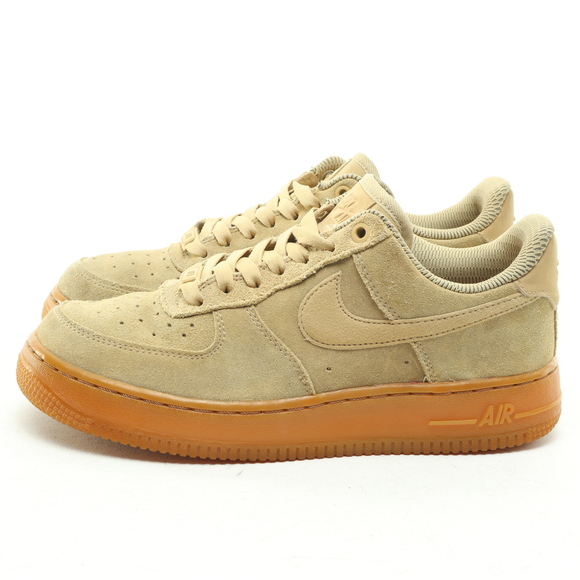 Nike Air Force 1 Low Flax/Gum Suede Leather Sneakers Women 7 Tan - Picture 7 of 15